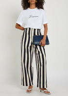 Jacquemus Le De-nîmes Parasol Striped Denim Trousers Navy