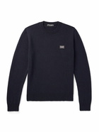 Dolce&Gabbana - Logo-Appliquéd Wool Sweater - Blue