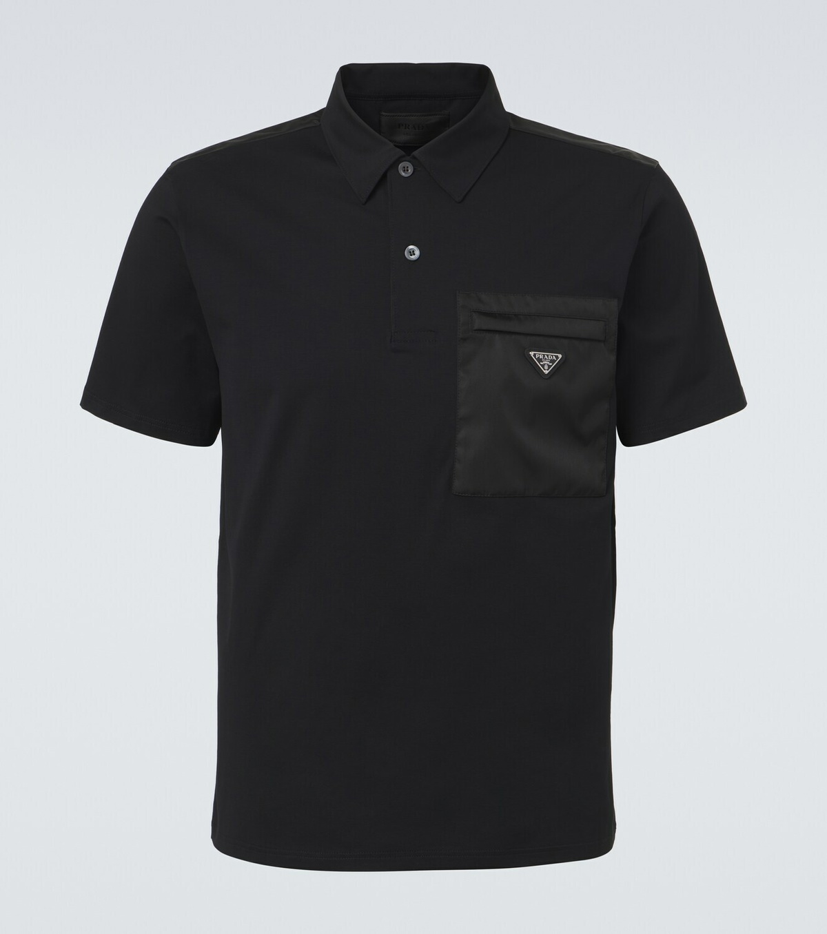 Prada Re-Nylon-trimmed cotton-blend polo shirt Prada
