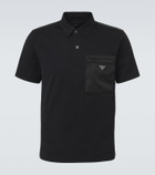 Prada Re-Nylon-trimmed cotton-blend polo shirt