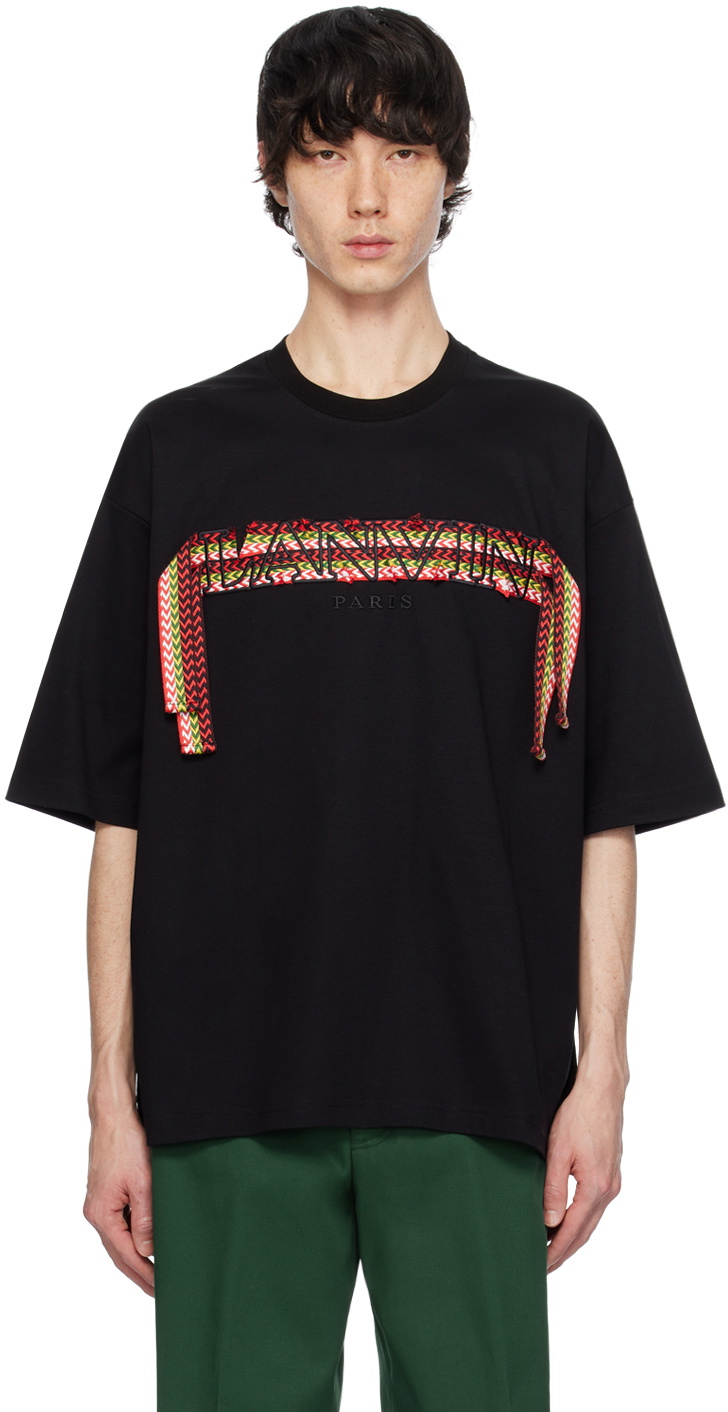 Lanvin Black Curb Lace T-Shirt Lanvin