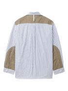 Junya Watanabe MAN White Striped Zip-Up Shirt