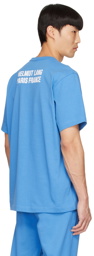 Helmut Lang Blue Cotton T-Shirt