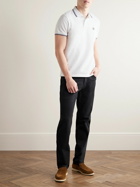 Moncler - Logo-Appliquéd Cotton-Piqué Polo Shirt - White