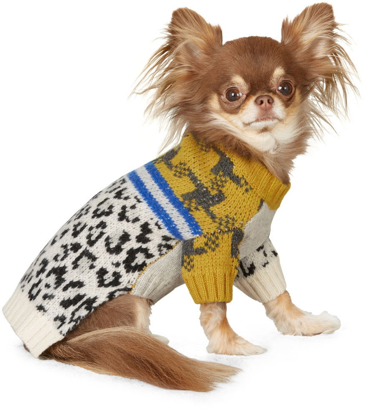 Photo: Ware of the Dog Multicolor Leopard Combo Sweater