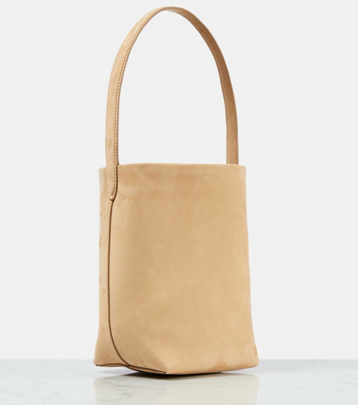 The Row Park N/S Small suede tote bag The Row