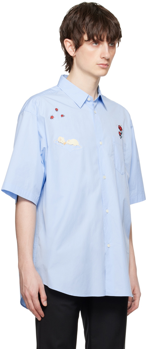 UNDERCOVER Blue Embroidered Shirt Undercover