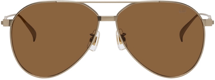 Photo: Dunhill Gold Oval Aviator Sunglasses
