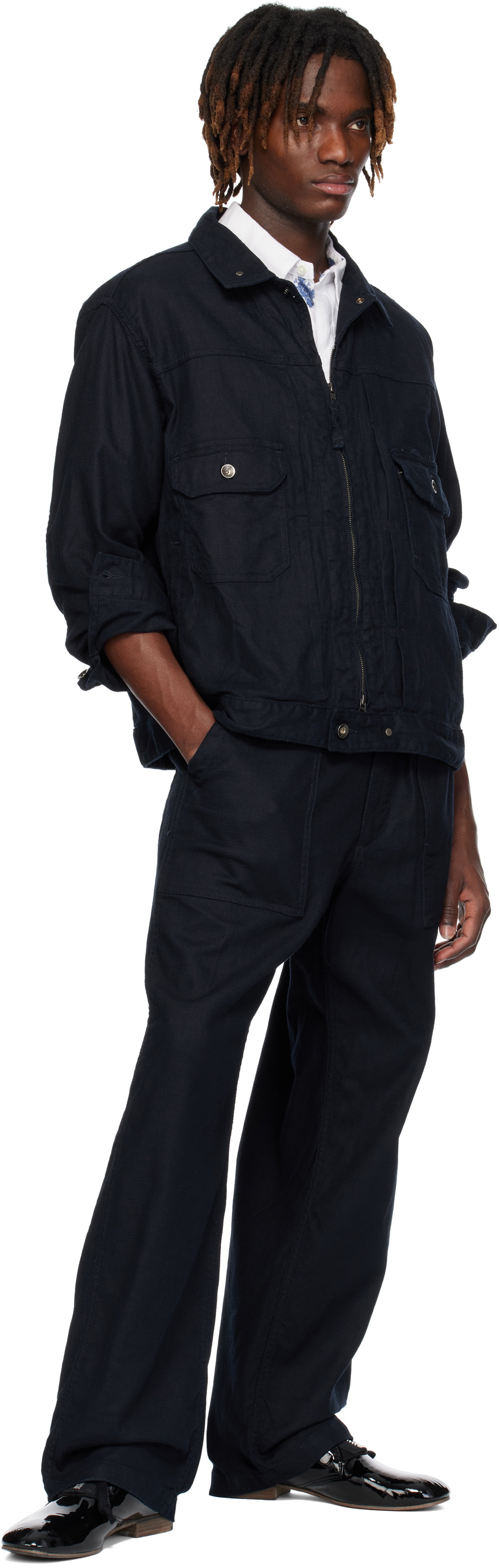 Engineered Garments Navy Fatigue Trousers