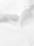 Brunello Cucinelli - Logo-Detailed Striped Cotton-Jersey Polo Shirt - White