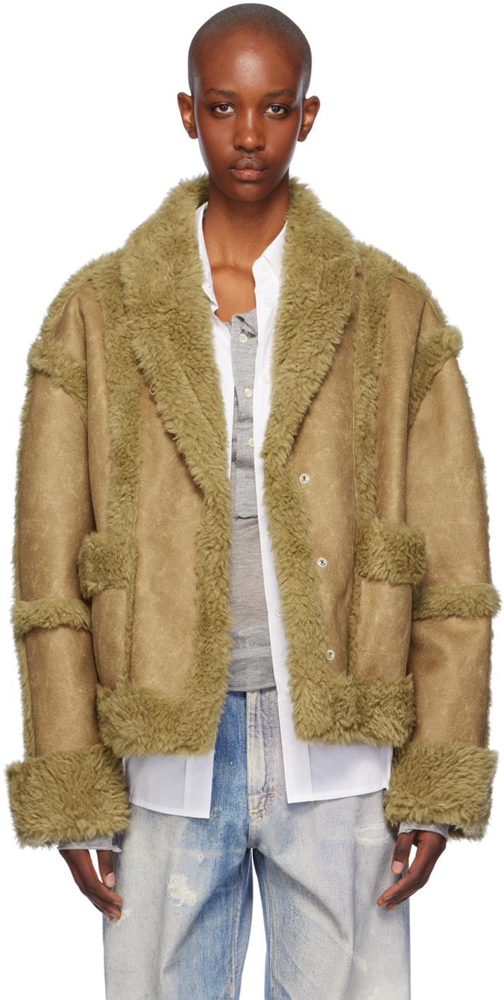 OPEN YY Beige Cargo Pocket Field Jacket OPEN YY