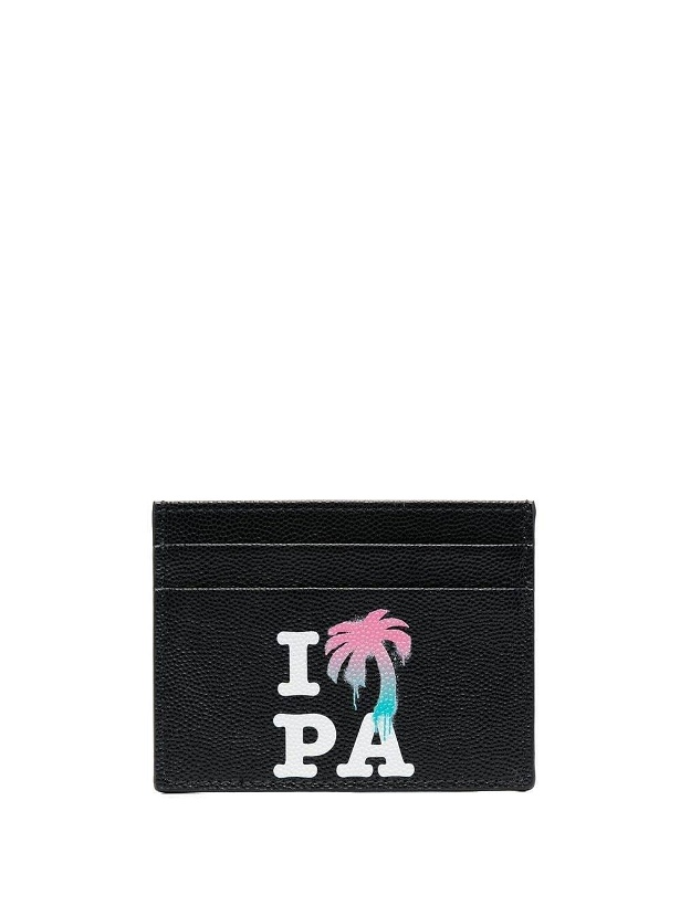 Photo: PALM ANGELS - I Love Pa Leather Card Case