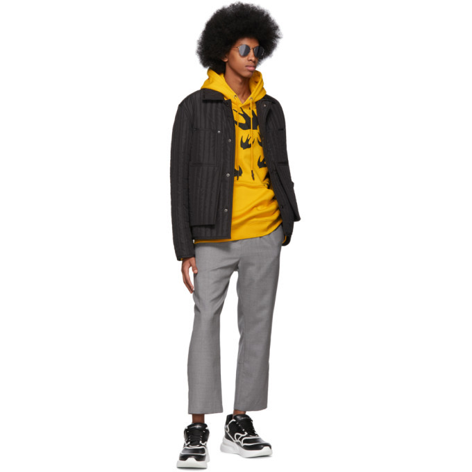 McQ Alexander McQueen Yellow Swallow Hoodie McQ Alexander McQueen