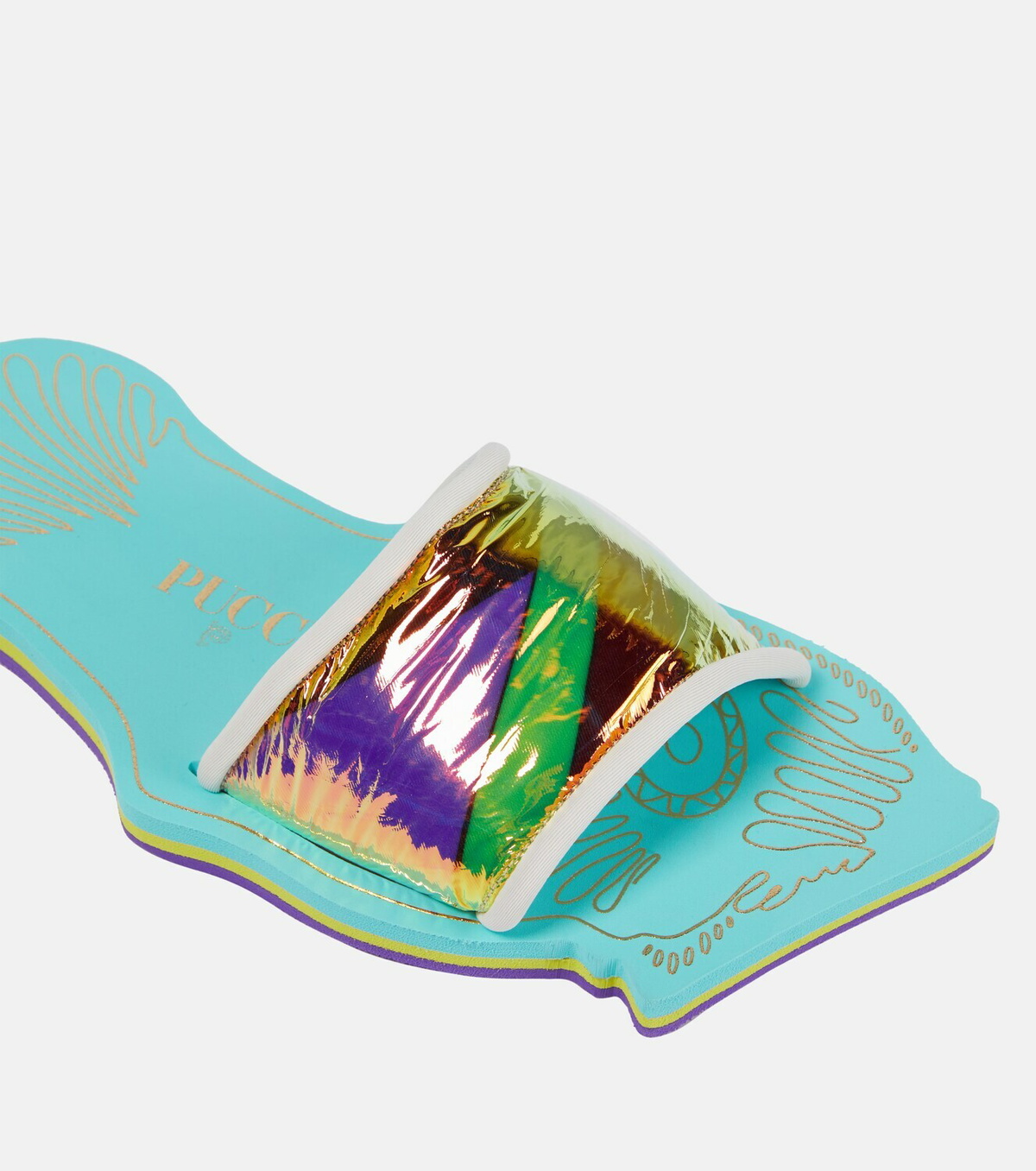 Pucci Printed twill slides