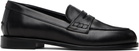 Aeyde Black Oscar Leather Loafers