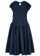 Free People Afternoon Elegance Stretch-cotton Midi Dress Navy