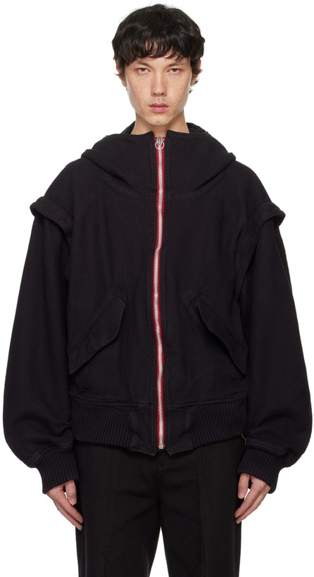 Photo: KOZABURO Black Bon-Var Bomber Jacket