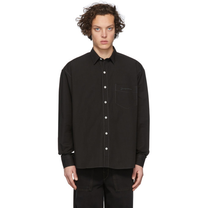 Photo: Jacquemus Black La Chemise Simon Shirt