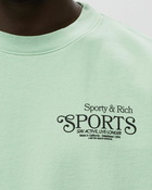 Sporty & Rich Bardot Sports Crewneck Green - Mens - Sweatshirts