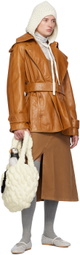 JW Anderson Tan Short Leather Jacket