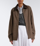 Prada Houndstooth virgin wool blouson jacket