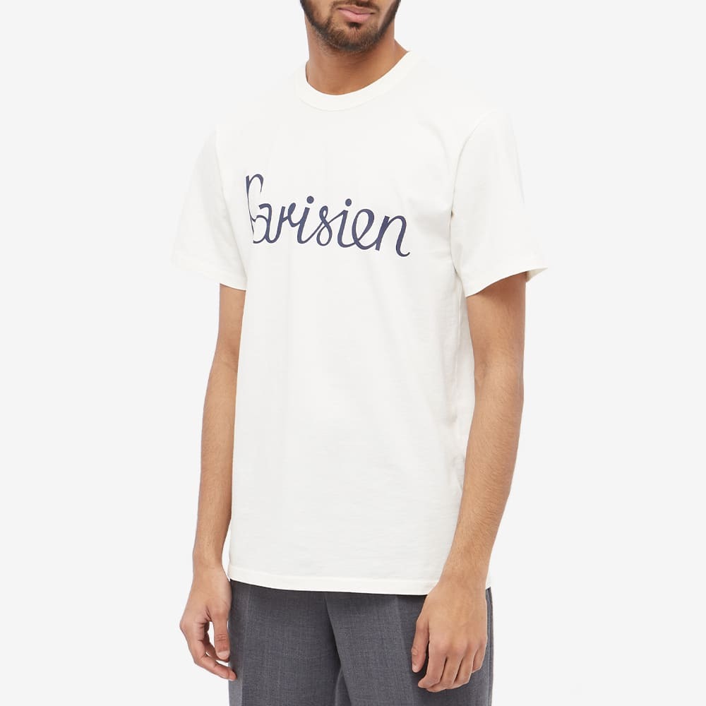 Maison Kitsun Men s Parisien T Shirt in Latte Maison Kitsune