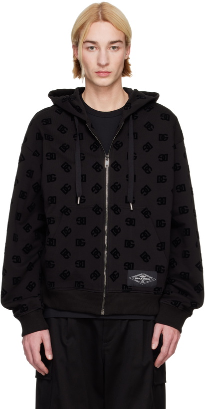 Photo: Dolce&Gabbana Black Zip-Up Hoodie