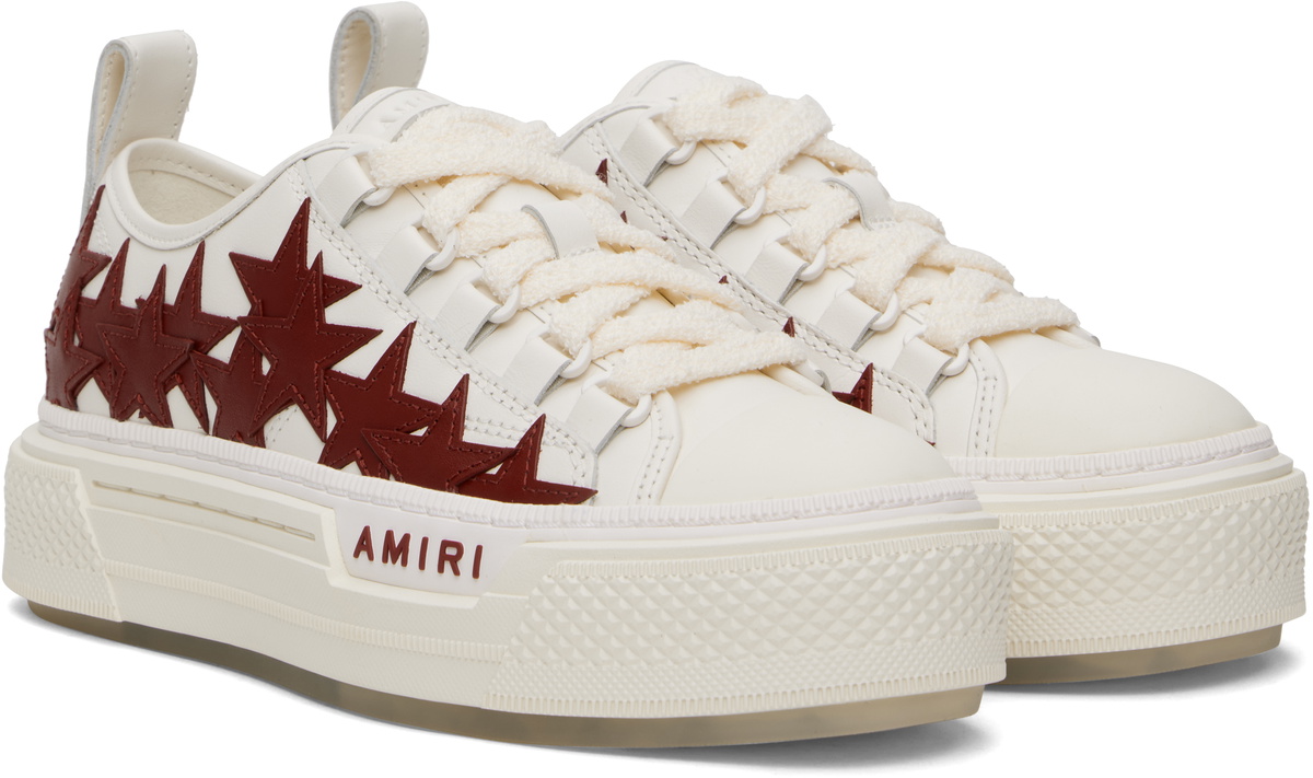 関税送料込み【AMIRI】STAR COURT LOW TOP SNEAKERS in WHITE Amiri Stars Court Low-Top Sneakers | Saks Fifth Avenue
