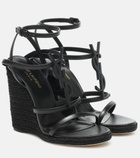 Saint Laurent - Cassandra 115 wedge espadrille sandals