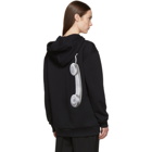 Acne Studios Black Hanging Phone Fog Hoodie