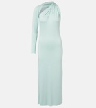 Mugler Asymmetric jersey midi dress