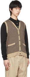 BEAMS PLUS Brown Ramie Cardigan