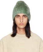 Jil Sander Green Silk Beanie