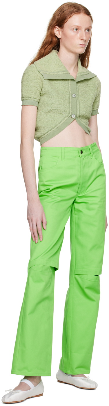 KkCo Green Slit Trousers
