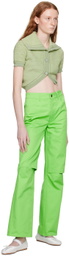 KkCo Green Slit Trousers