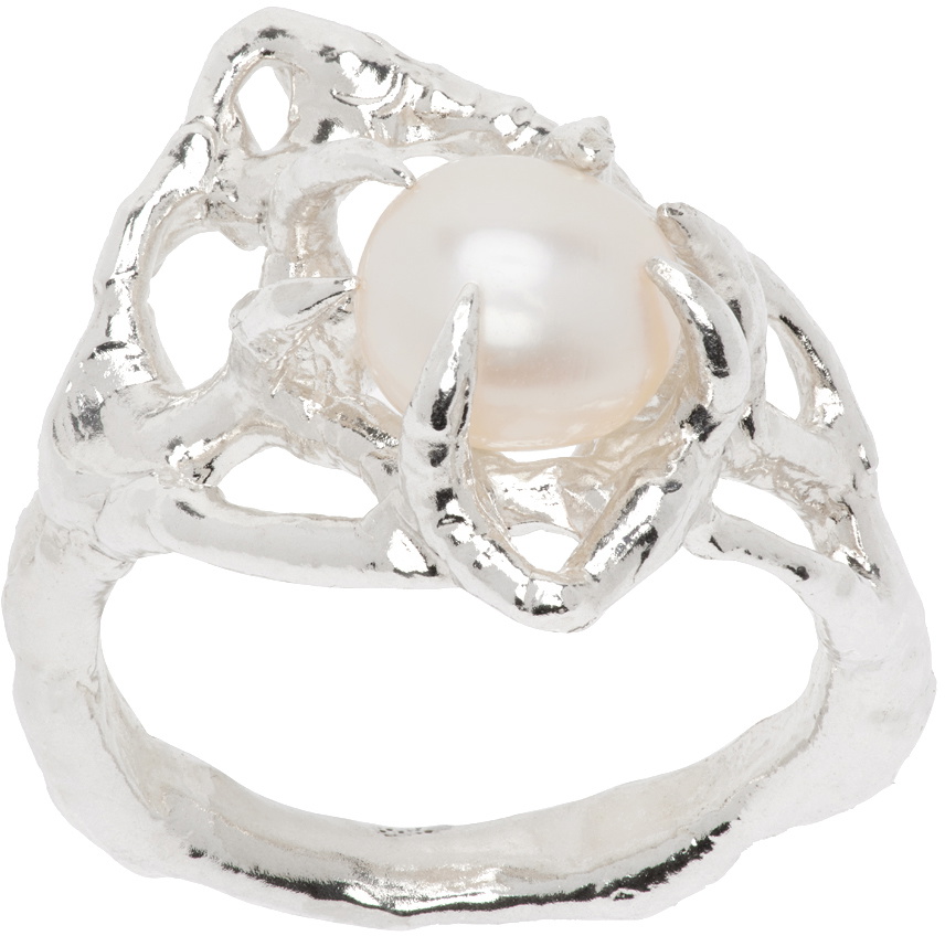 Harlot Hands SSENSE Exclusive Silver Leila Ring