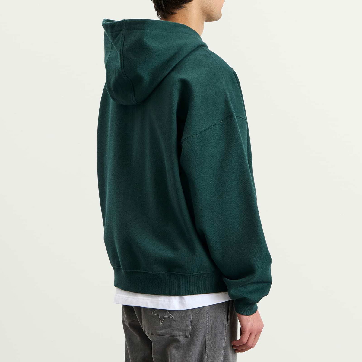 Cole Buxton Men's International Zipped Hoodie in Forest Green