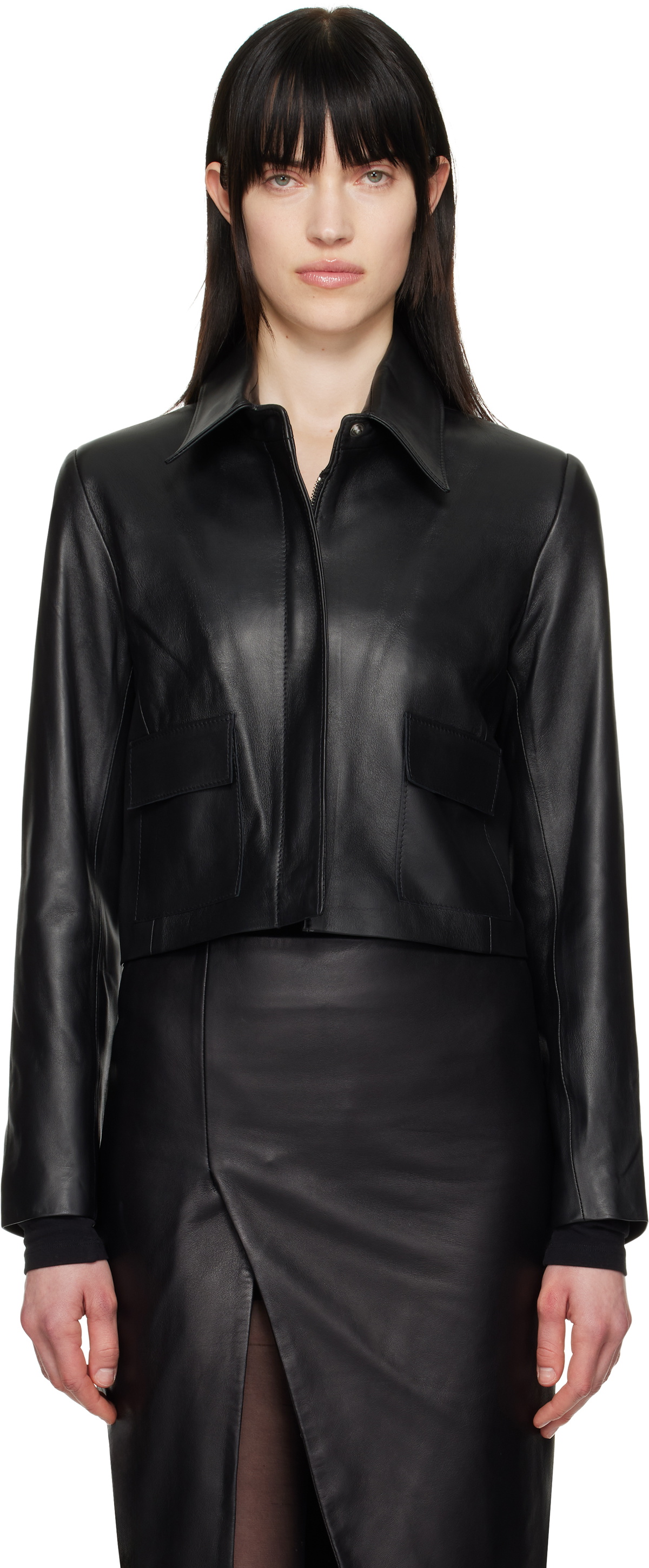 【関税込み】Nour Hammour ブラウン Bleeker レザージャケット NOUR HAMMOUR Bleeker Jacket in Cinnamon | FWRD