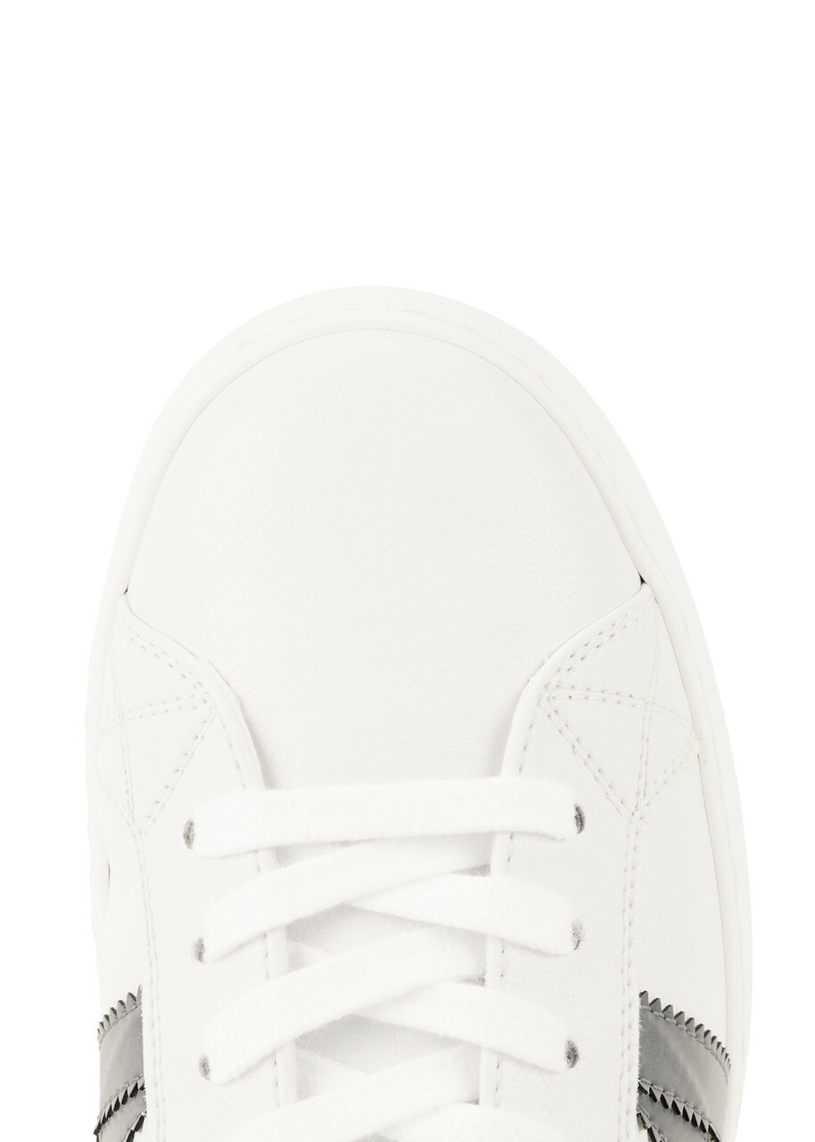 Moncler Monaco Leather Sneakers, Sneakers, White, Grained Leather
