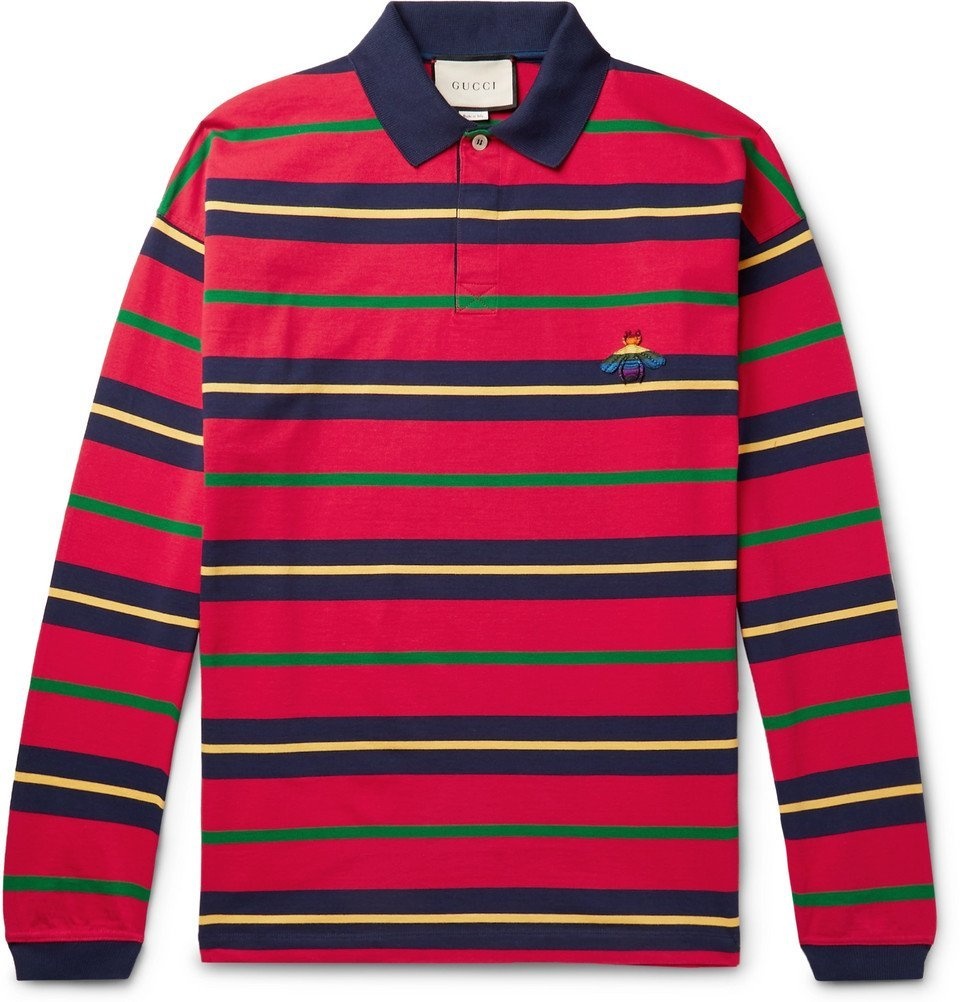 Gucci GG Cotton Polo T-shirt in Red for Men