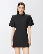 Pinko Mini Dress With Padded Shoulders And Strap Limo Black