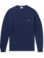 ETRO - Logo-Embroidered Wool Sweater - Blue