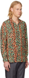 WACKO MARIA Green Leopard Shirt