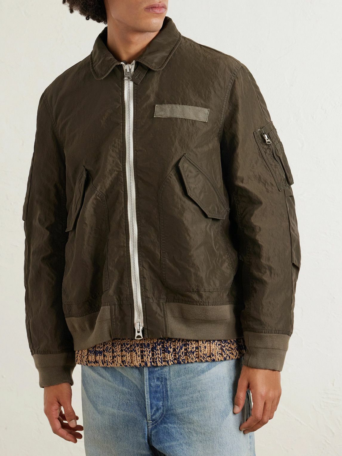 Sacai - Shell Bomber Jacket - Green