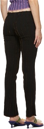 Helenamanzano SSENSE Exclusive Black & Brown 3D Stripe Lounge Pants