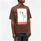 Heron Preston Men's Heron Bird Painted T-Shirt in Brown