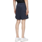 Acne Studios Navy and Black Side-Stripe Track Shorts