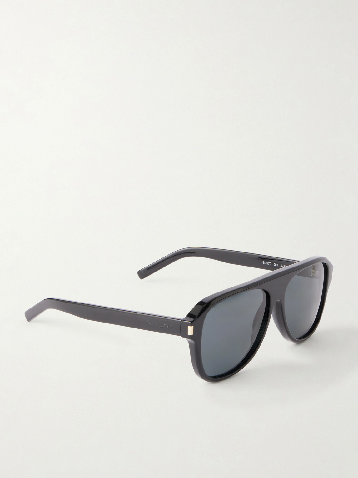 SAINT LAURENT - SL 970 Aviator-Style Acetate Sunglasses - Black