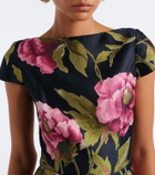 Carolina Herrera Floral jacquard midi dress