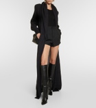 Saint Laurent Belted mohair-blend cardigan